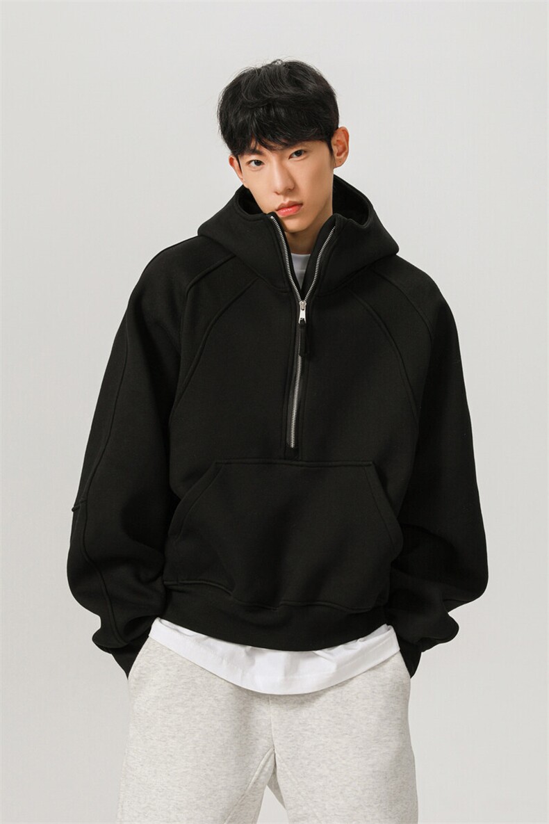 高品质cleanfit450g重磅套头版拉链卫衣外套TTTB17-特P78控128,男装卫衣,星座1315