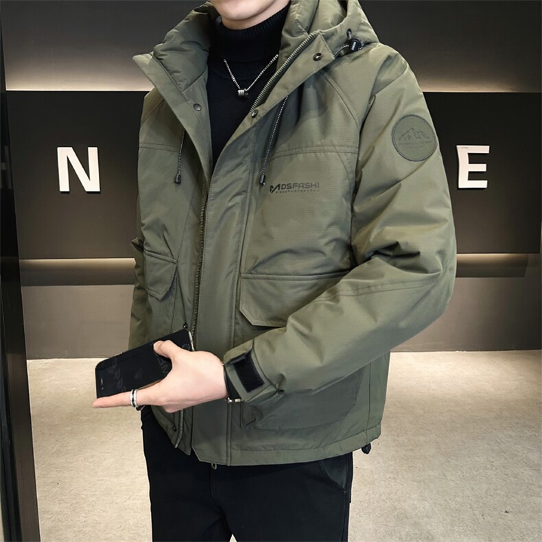 主推款标50优质白鸭绒男羽绒服连帽休闲外套A329-YR2328-P195，男装羽绒服，电商A329