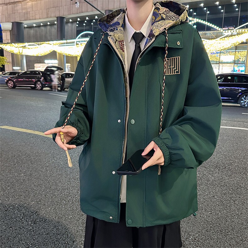 春秋季潮风假两件外套男新款美式夹克XZ102B-1-JK9903P90,男装夹克,星座102B-1