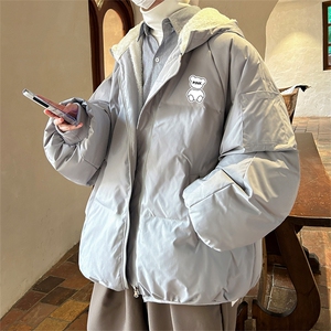 控128加绒面包服男大码羊羔毛棉衣男MY16292-P100图片