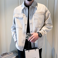 2025新款春季牛仔外套男潮牌工装水洗夹克上衣A313-2668-P110，男装工装外套，电商A313-1