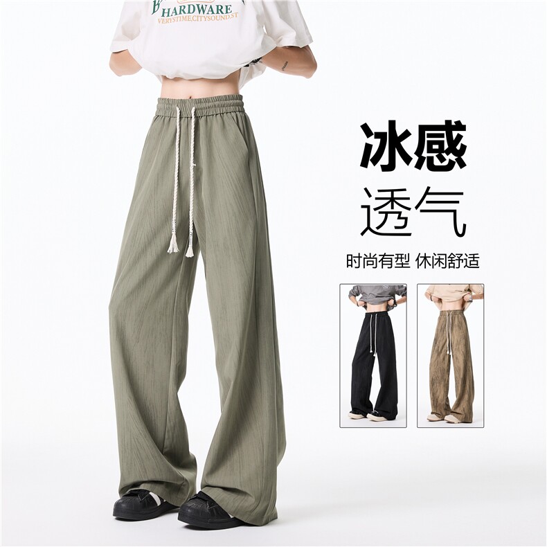 夏季新款潮流扎染纹理百搭宽松休闲冰丝裤B315-K25684-特p30控58图片