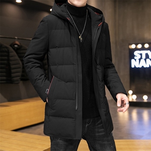 男士中长款羽绒服冬季新款休闲潮流上衣中青年加厚保暖男装外套图片