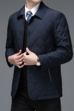 V3650钱塘2020-3商务休闲冬季厚款中年男士棉衣夹克外套P140，男装棉衣，钱塘207-3