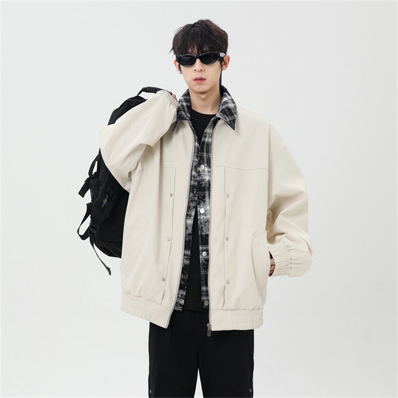 秋季假二件休闲痞帅工装翻领夹克潮流外套XZ301b-2-JK2589P78，男装夹克，星座301B-2（原A443-1）