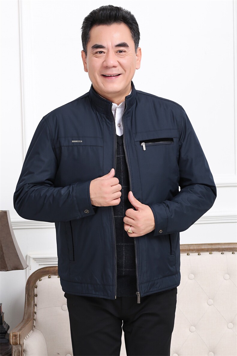 四季款夹克，长年不断货中老年夹克男爸爸立领外套老人衣服外套,男装夹克,星座1216（原钱塘722）