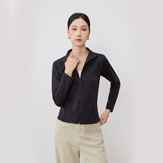 2025年秋季新款立领拉链针织女士开衫外套时尚休闲通勤百搭，女装针织衫/毛衣，硕诚羊绒