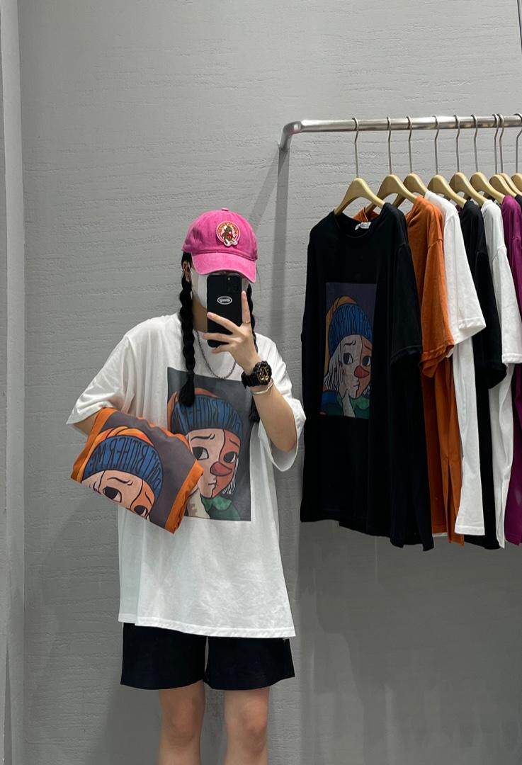 夏季新款图案短袖T恤，女装T恤，JIAN.Z 简.站