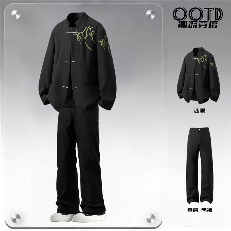西服立体绣95%绦纶5%氨纶M-5XL大码XF78058P90控139西裤78151P45,男装西服,星座227-7