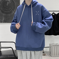 纯棉连帽卫衣男大码运动帽衫宽松薄WY2305-P35-加绒款-P40，男装卫衣，电商A040