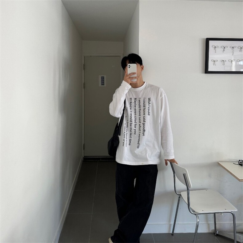 816B-DS66-P55韩内搭百搭打底t恤长袖t,男装卫衣,星座816B