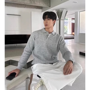 韩版轻奢高级感polo领针织衫上衣秋冬打底衫套头毛衣外穿MM296图片