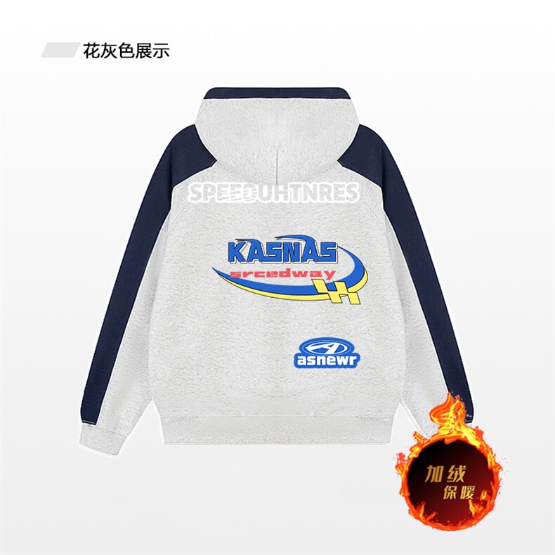 抖音得物供货提供视频秋冬重磅美式宽松接拼连帽卫衣3275,男装卫衣,电商A486