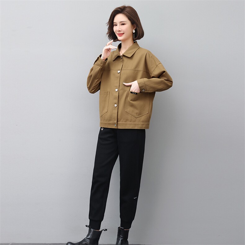 2023春季时尚简约大方气质优雅显瘦休闲修身潮流夹克两件套装,女装套装/套裙,独衣靓