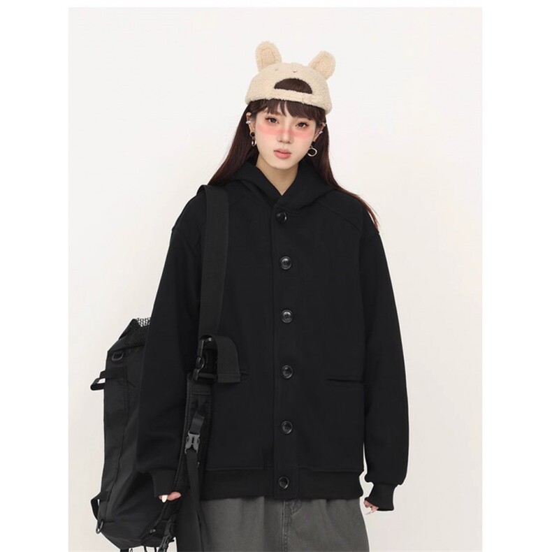 1506-1/WF341/P59连帽卫衣春季新款简约通勤宽松休闲百搭外套,女装短外套,星座1506-1