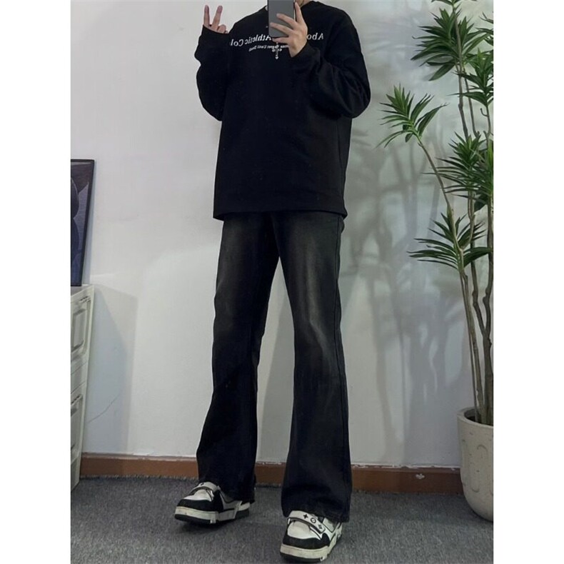 WASSUPHAPPY渐变微喇牛仔裤男款春秋季夏款潮牌宽松vibe休闲裤子,男装牛仔裤,星座1116A（原606A-3）