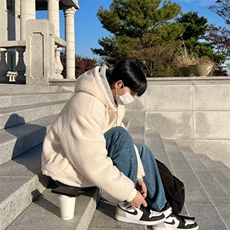 816B-WT011-P130韩连帽羊羔毛颗粒绒棉衣外套冬，男装棉衣，星座816B