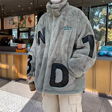 超厚羊羔毛外套女冬季保暖宽松长袖立领加厚棉服棉衣JM65，男装夹克，星座1116A-1（原606A）