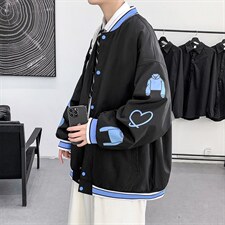 假两件外套男生夹克休闲潮牌ins春秋款男装22118-P70控98，男装夹克，星座717