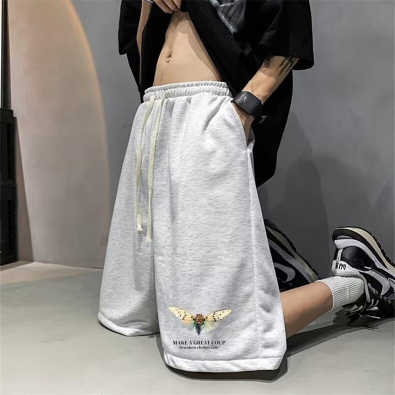 大码日系原宿风宽松五分裤子男高街潮流潮牌港风DK570-P25,男装休闲裤,星座1109-3