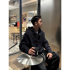 秋冬男士牛角扣毛衣毛衣宽松连帽毛线衣青年针织衫外套LMY655-p68，男装针织衫/毛衣，星座1008