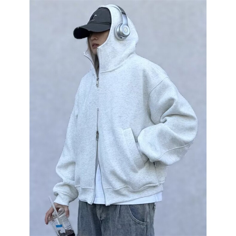 ins文艺新款百搭潮流慵懒流行气质长袖开衫连帽卫衣原宿简约时尚,男装卫衣,星座506A