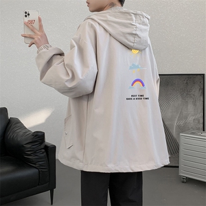 JK41141-P85纯棉连帽夹克男士大码工装夹克男外套男图片