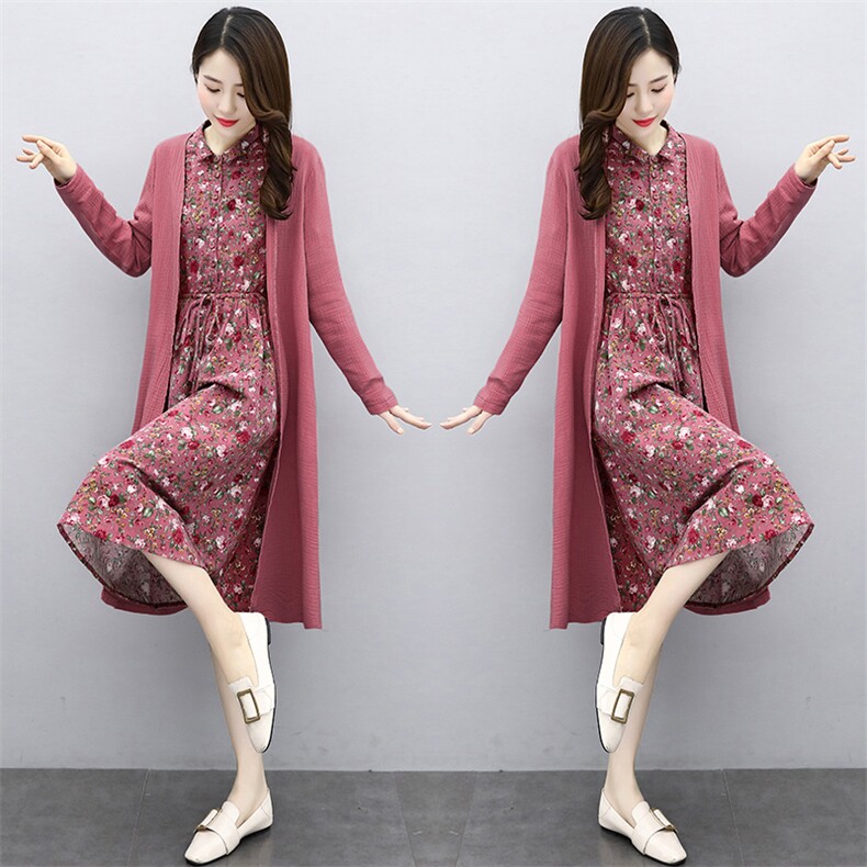 时尚优雅女装套装修身显瘦花裙子两件套XBL092,女装套装/套裙,欣贝拉