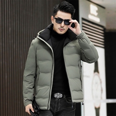 B8303钱塘2020-3时尚休闲冬季厚款有帽简约中年男士羽绒服P250，男装羽绒服，钱塘207-3