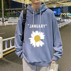 WY2073-P35加绒款-P40纯棉连帽卫衣男大码运动帽衫宽松薄外套男，男装卫衣，电商A040