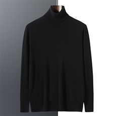 2024秋冬新款精纺山羊绒男士平面高翻领套头羊绒衫，男装羊绒套衫，曼云男装羊绒
