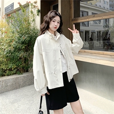 现货！现货！2026春季新款时尚宽松简约休闲短款外套女，女装短外套，2C306