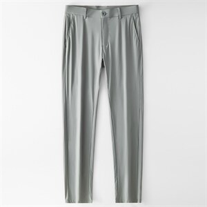D2801夏季男士商务休闲休闲裤免烫透气修身冰丝长裤P98图片