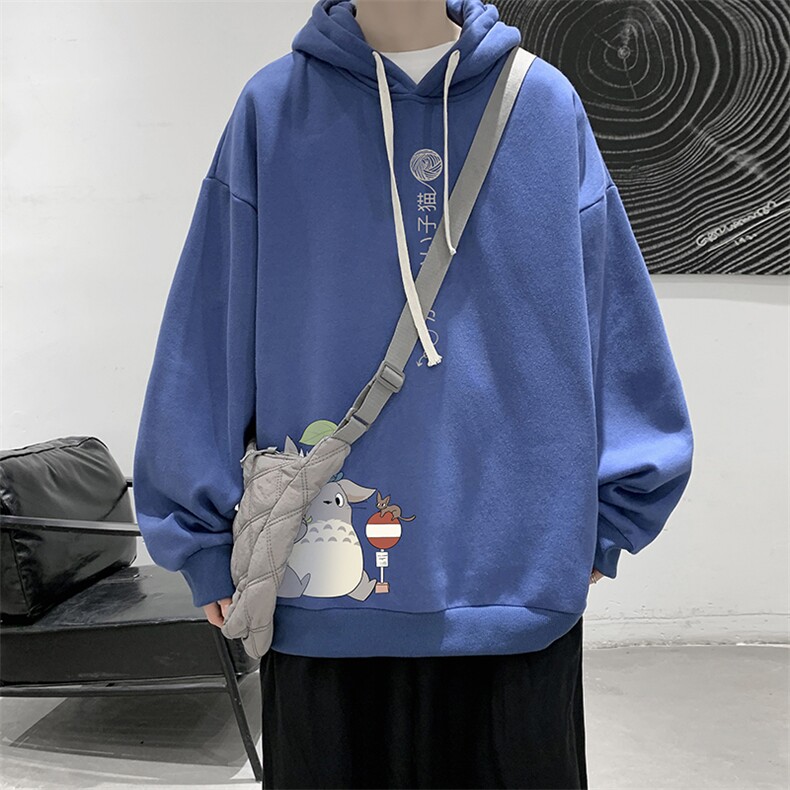 WY2152-P35纯棉连帽卫衣男大码运动帽衫宽松薄外套男,男装卫衣,电商A040