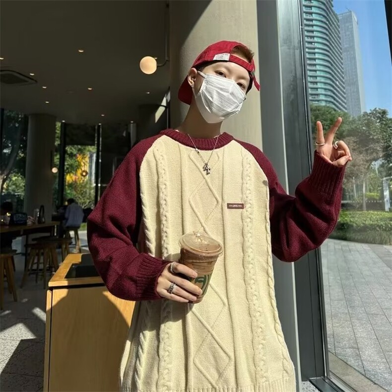 B299P48秋冬新款男女同款宽松毛衣外套男装上衣,男装针织衫/毛衣,星座512-6