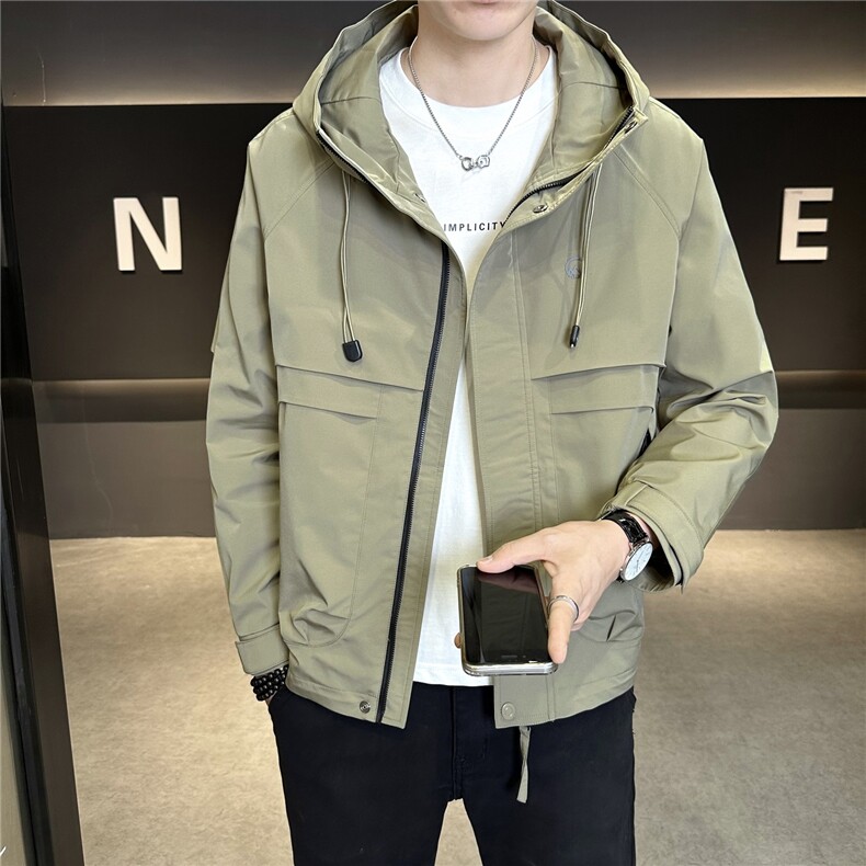 8838P95秋季连帽冲风衣外套男士夹克，男装风衣，星座414（原B263）