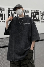 欧美潮牌t恤夏季水洗做旧短袖男款美式高街大码oversize痞帅半袖，男装T恤，星座517A-2