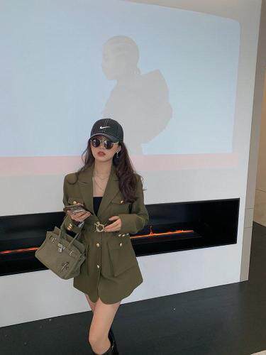 【春季新款】工装军绿气质西装，女装西装，F/TU