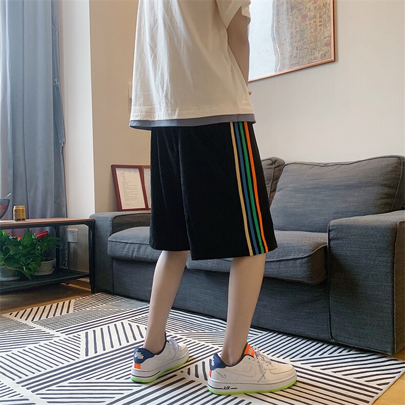 现货2025夏季条纹灯芯绒休闲运动裤阔腿沙滩裤D201-DM149-P30，女装休闲裤，电商D321-1