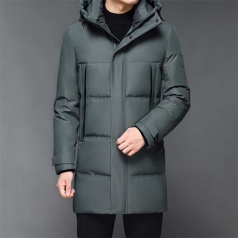 29023冬季男士羽绒服时尚加厚保暖羽绒服中长款外套中年爸爸装,男装羽绒服,钱塘6003（原4033）