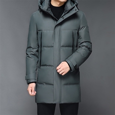 29023冬季男士羽绒服时尚加厚保暖羽绒服中长款外套中年爸爸装，男装羽绒服，钱塘6003（原4033）