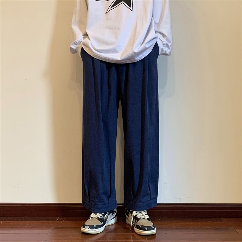 2026秋季日系褶边灯笼工装休闲裤地板景XZ604-KG35-P55控68,男装工装外套,星座604