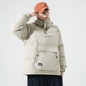 冬季加厚羽绒服套头印花连帽字母羽绒外套青年潮A266-YR04-P200图片