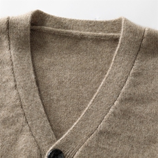 2025百搭时尚简约深v领羊毛开衫，男装羊绒套衫，忠诺羊绒