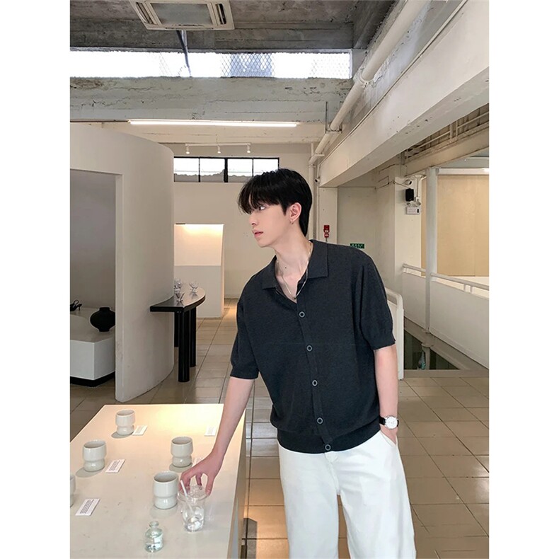 网图+老钱风针织衫短袖开衫W1308/特P45,男装针织衫/毛衣,电商B350