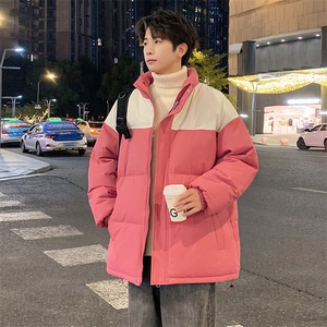 现货港风棉衣男立领二开撞色加厚棉袄DSA157B-M88888-特P65图片