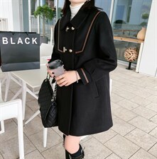 三色三码单面呢大衣不起球牛角扣MLXL，其它，票意情