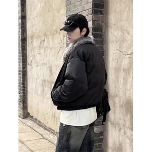 现货 美式三防翻领加厚座山雕短款棉服6030/P100图片