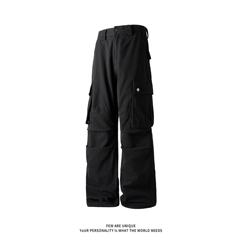 夏季牛仔裤C7119-TP4579美式直筒vibe大口袋伞兵打褶工装裤男,男装牛仔裤,电商A102
