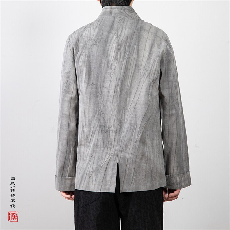 风男装新款炒色新中式改良汉服男士道袍C236P80,男装民族服装,钱塘802